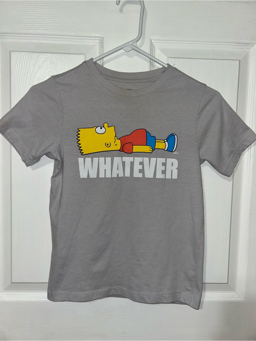 Kids Gray 'Whatever' Graphic Tee with Cartoon Print